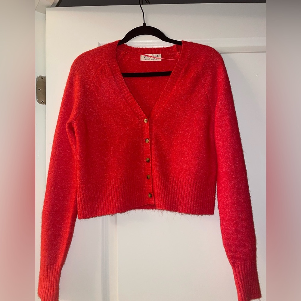 Free People Schoolgirl Softspun Cardi - Picture 3 of 6